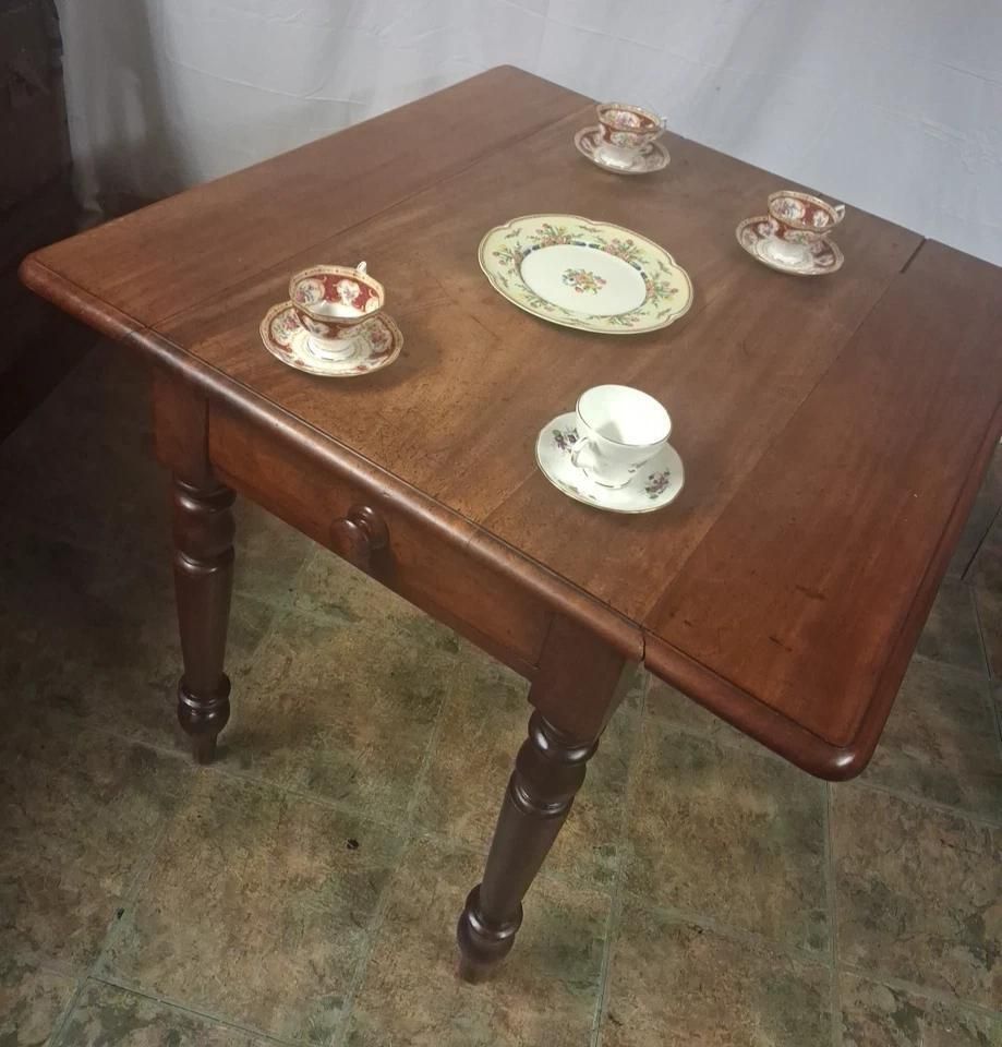 Furniture Antique Victorian Pembroke Table Full Of Gorgeous Patina photo