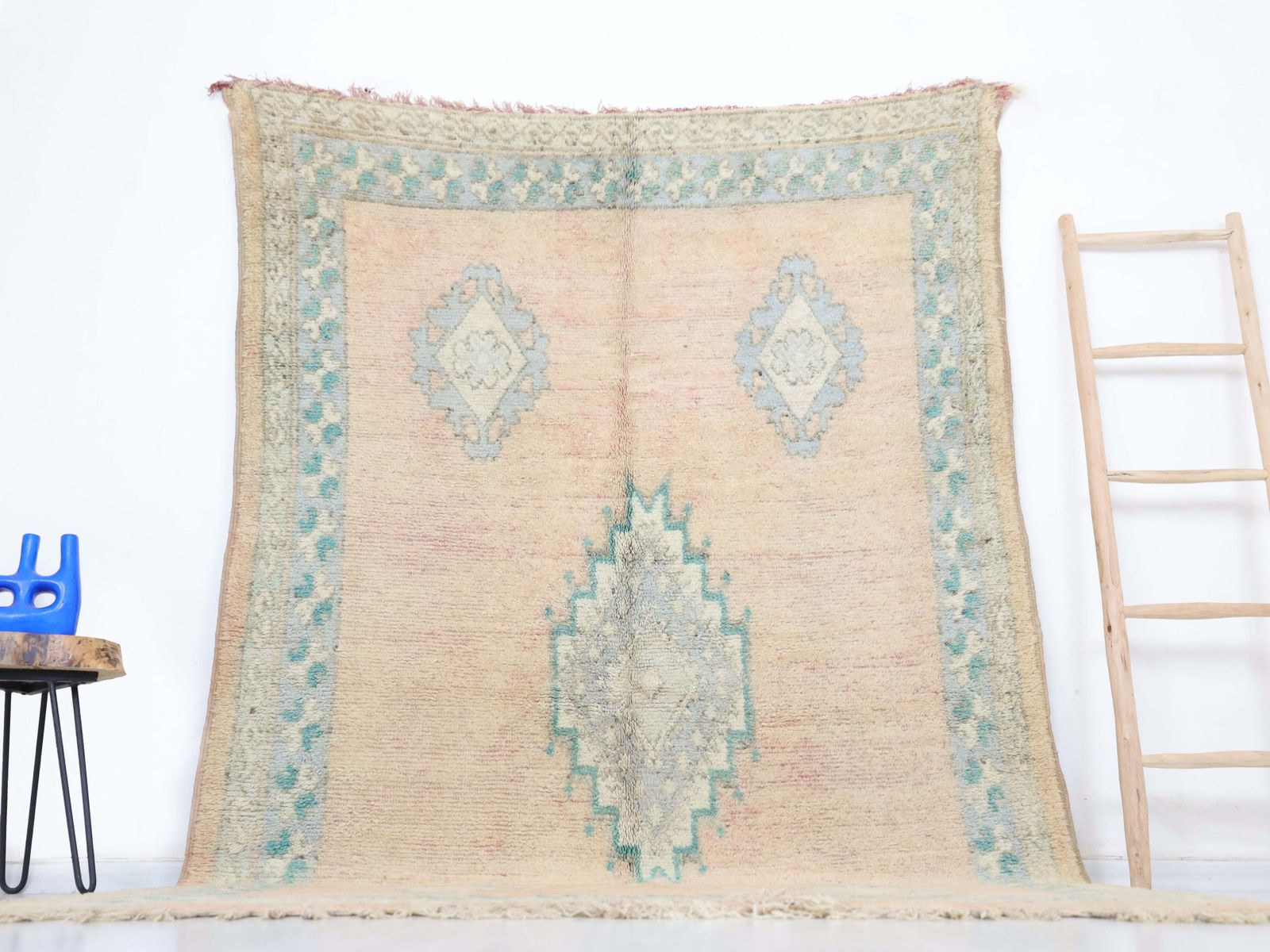 Nuva Vintage Moroccan Rug 5'8" X 9'2" photo for sale