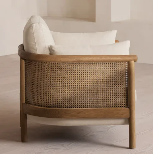 Soho Home Sydney Lounge Armchair Oak And Cane Frame photo 1100.0