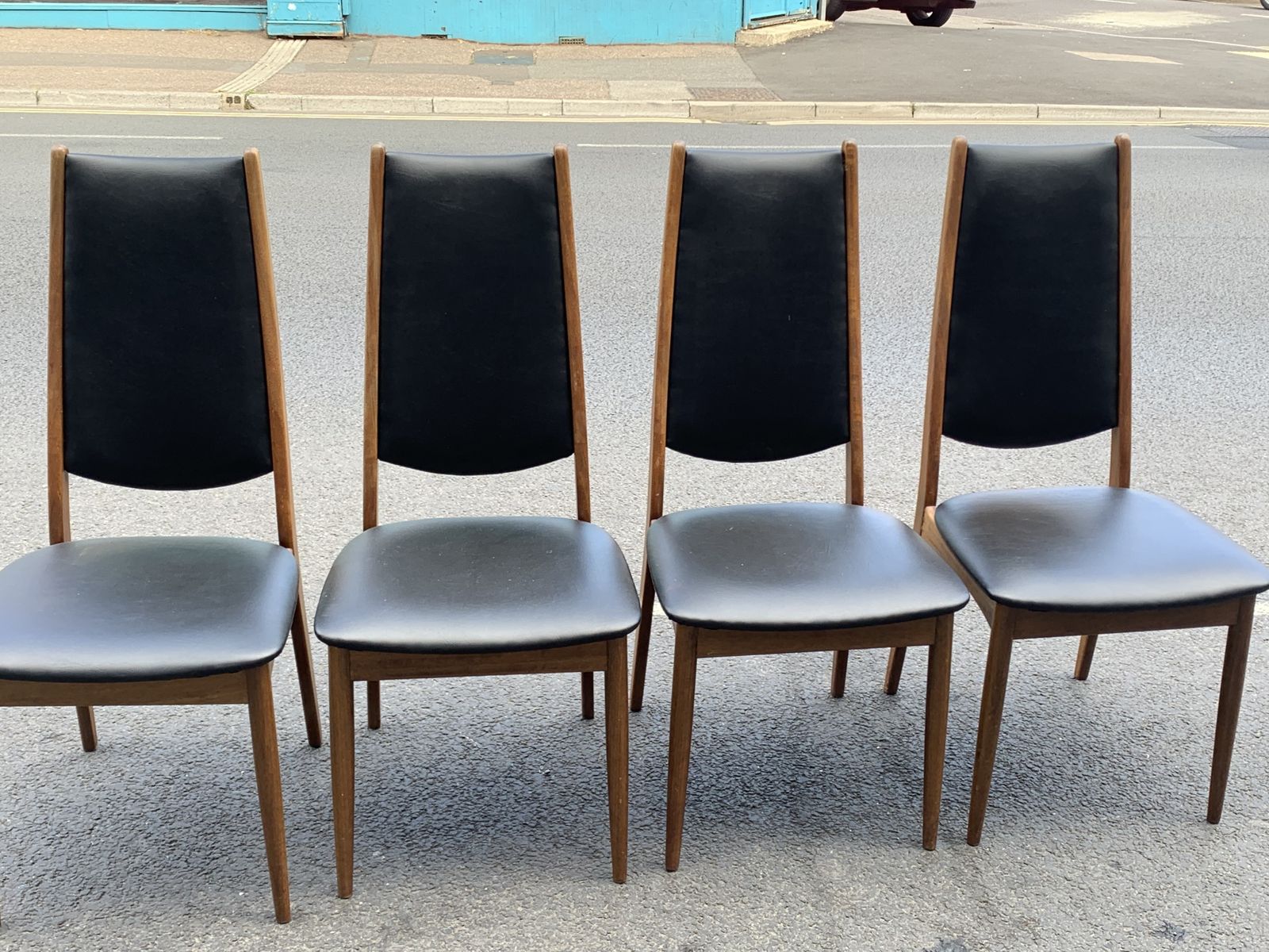 Set Of Four Danish Mid Century Dining Chairs photo furniture