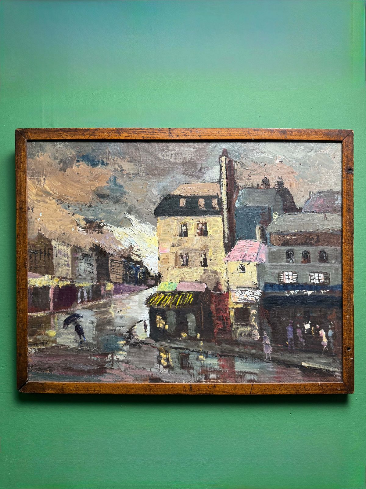 Oil Painting On Board Titled ‘ Stormy Night ‘