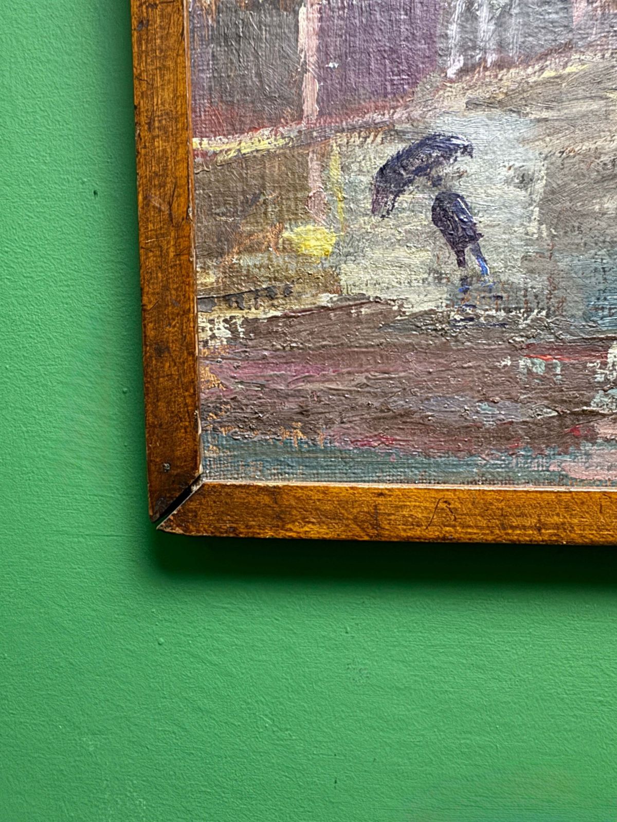 Oil Painting On Board Titled ‘ Stormy Night ‘ photo vinterior