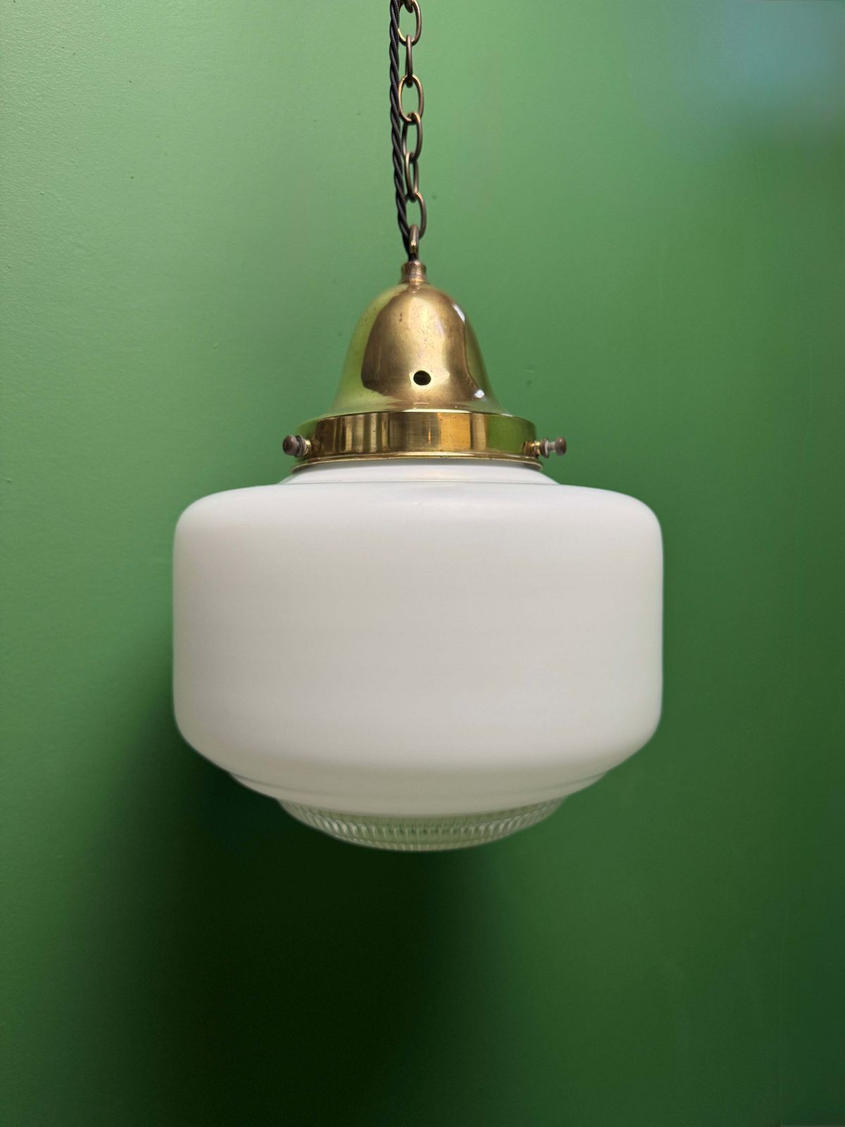 1930s Opaline Pendant Lights With Original Diffusers photo 335.0