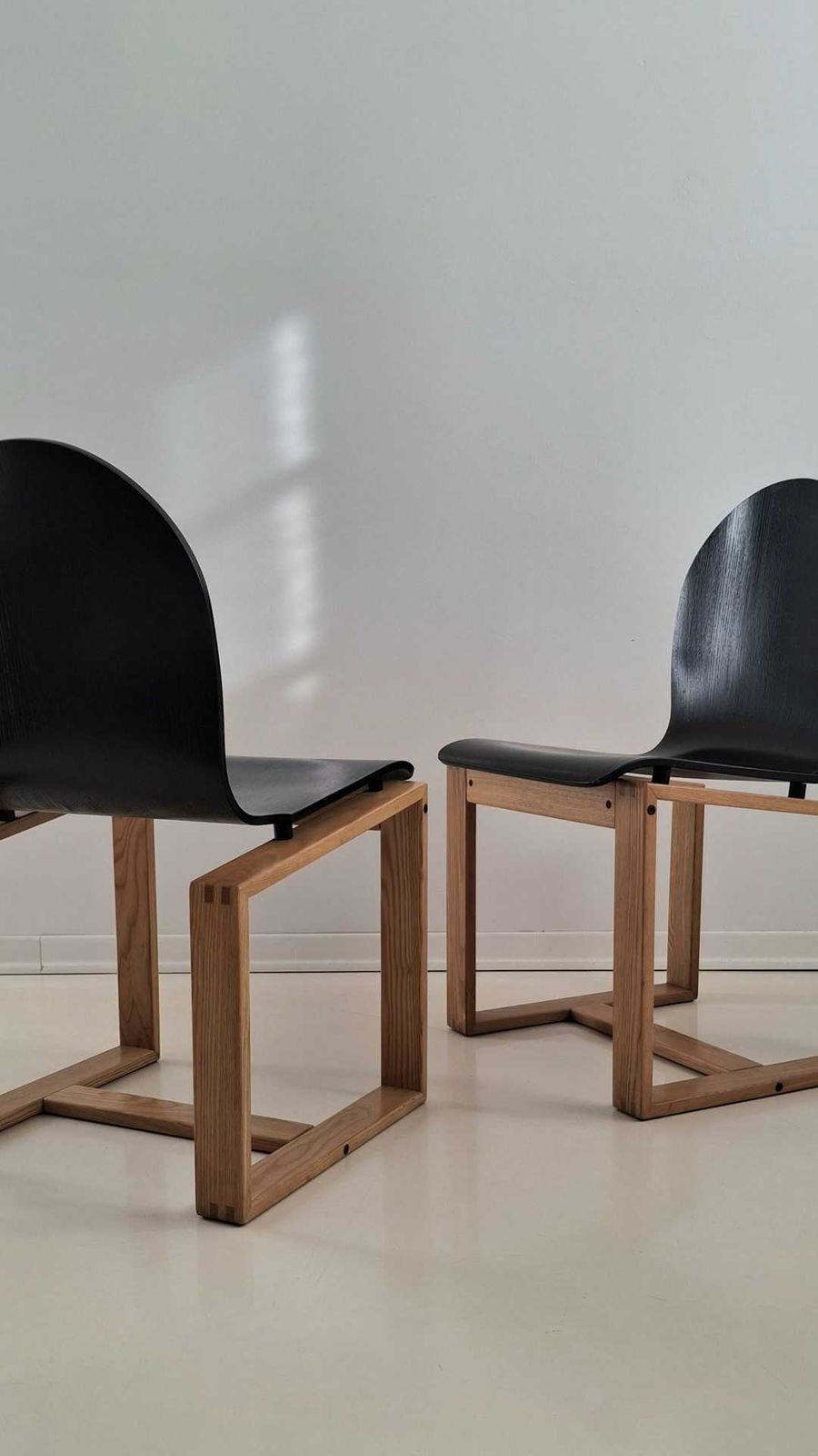 Furniture Italian Minimalist Bentwood Chairs, 1970s photo