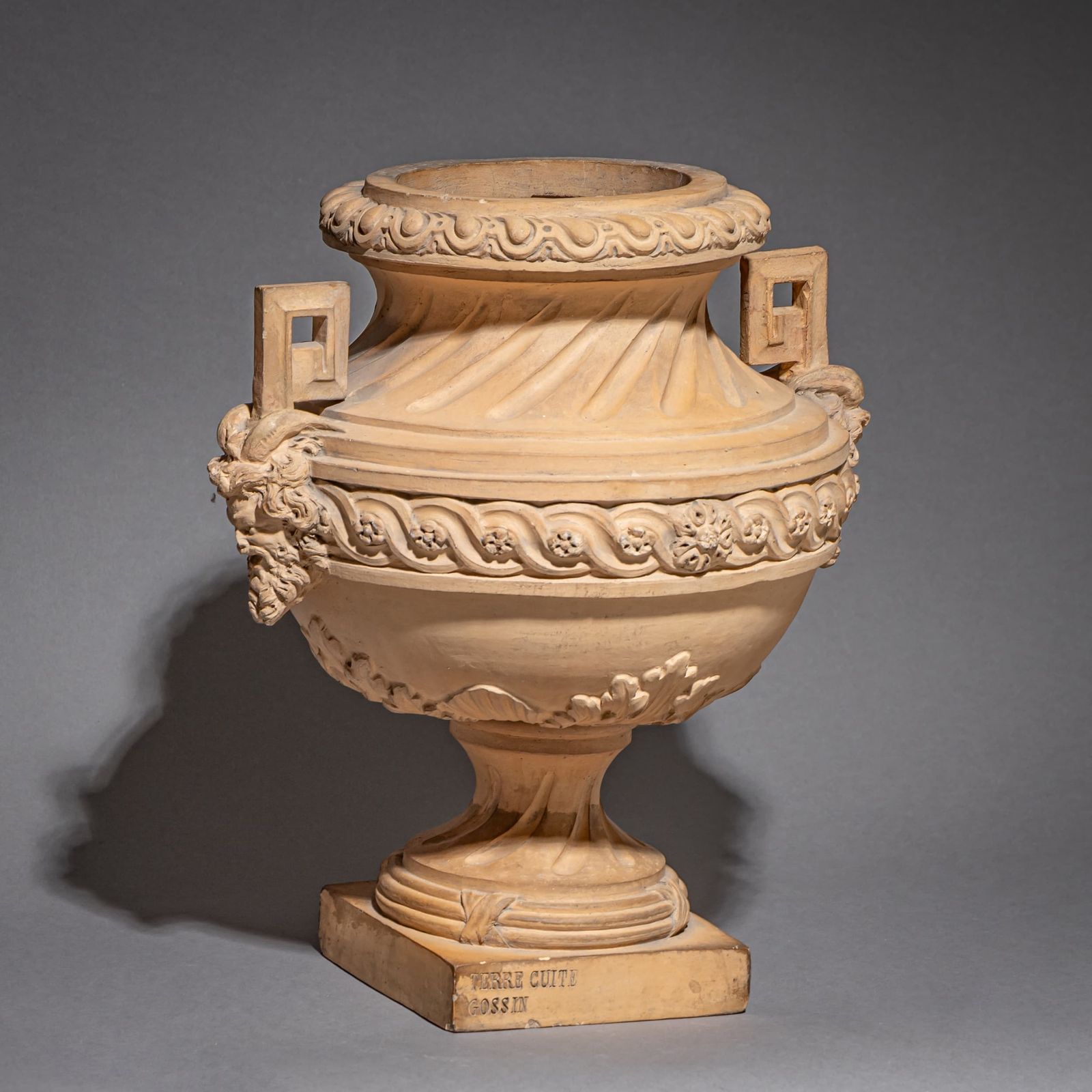 Pair Of Terracotta Amphorae By Gossin, France, 19th Century photo buy