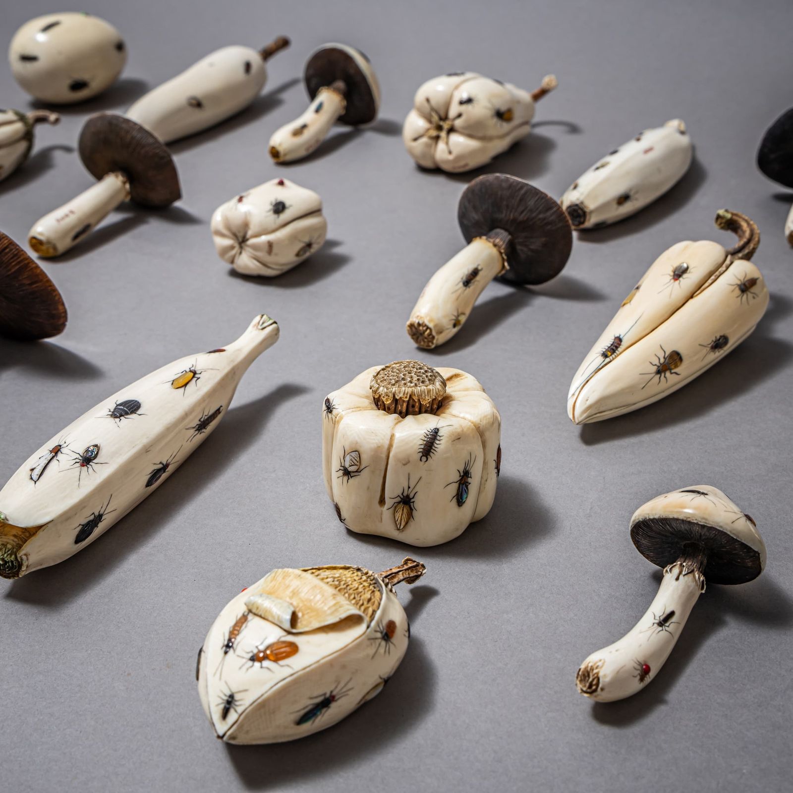 Collection Of 23 Shibayama Objects, Japan, Meiji Period, Late 19th Century photo buy