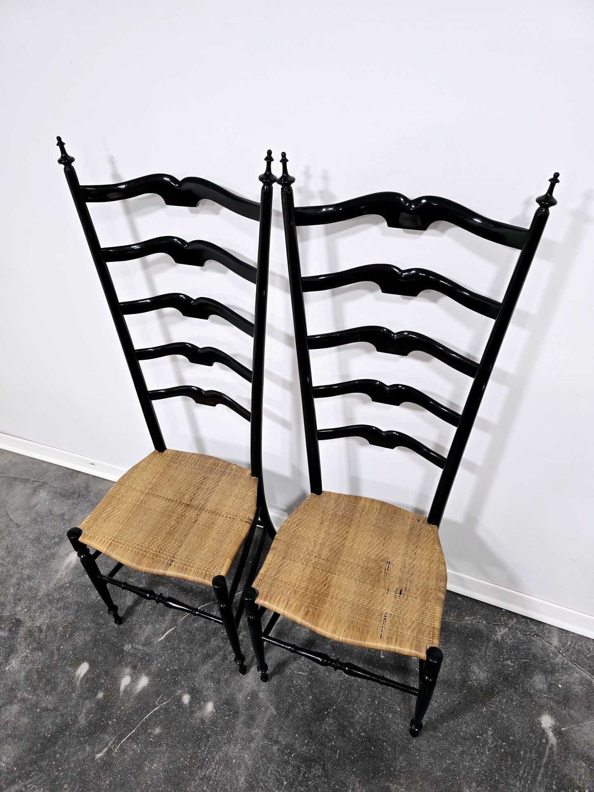1436.0 Paolo Buffa Ladder Chairs For Chiavari, Italy 1950s photo