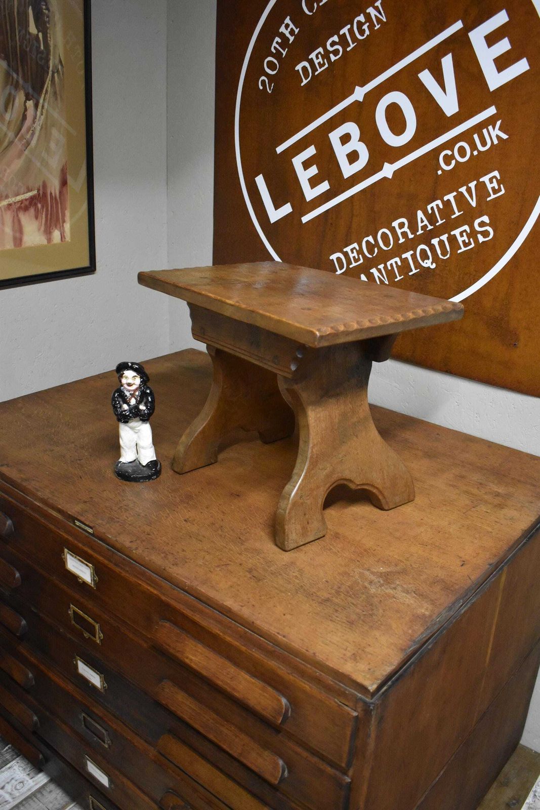 Vintage Arts & Crafts Elm Stool   Side Table By Jack Grimble