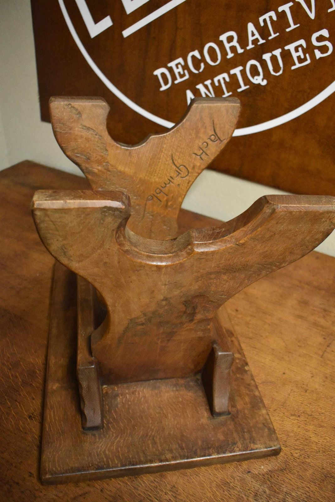 Vintage Arts & Crafts Elm Stool   Side Table By Jack Grimble photo vinterior