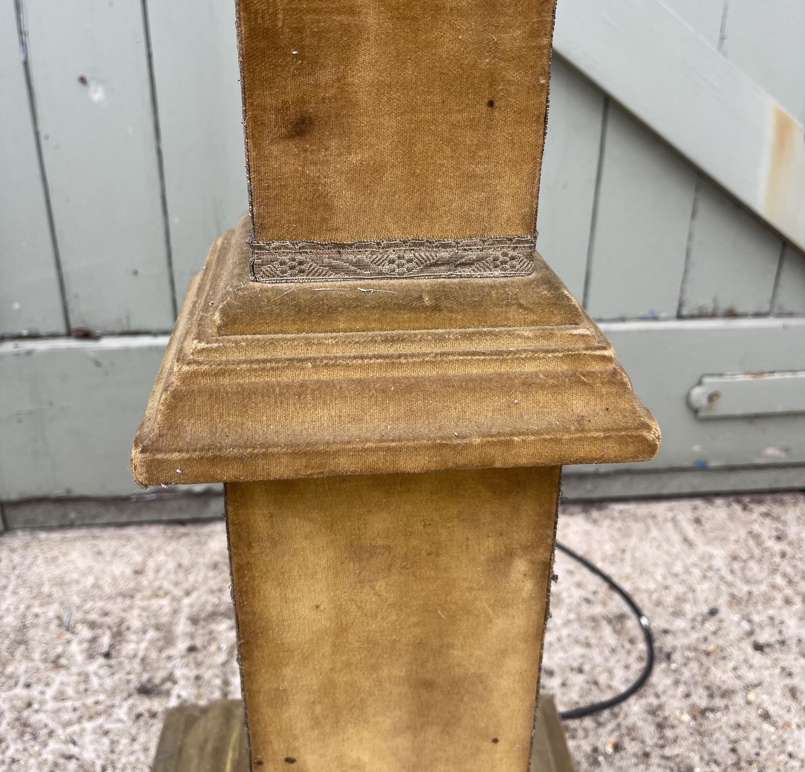 An Early 20th Century Velvet Covered Standard Lamp photo for sale