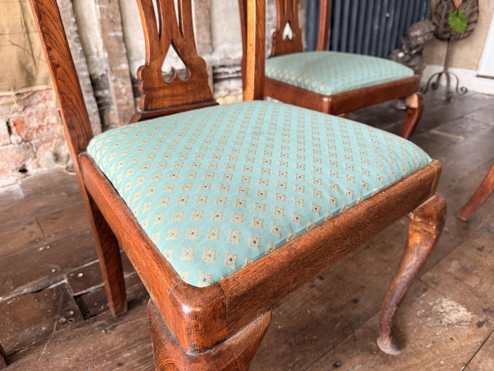 photo for sale Set Of 6 Antique Chippendale Style  Drp In Seats Dining Chairs Circa 1800's