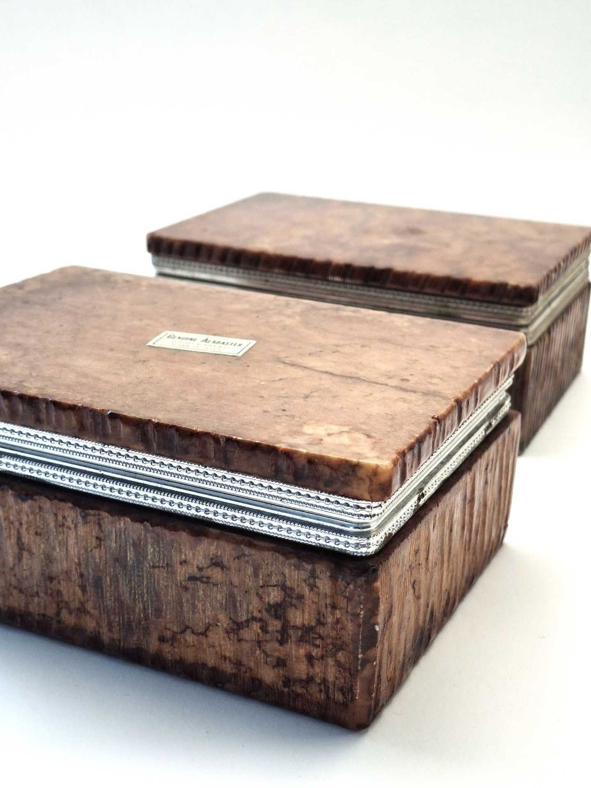 Home Decor Pair Of Cigarette Cases Or Jewelry Boxes By Romano Bianchi, 1970s photo