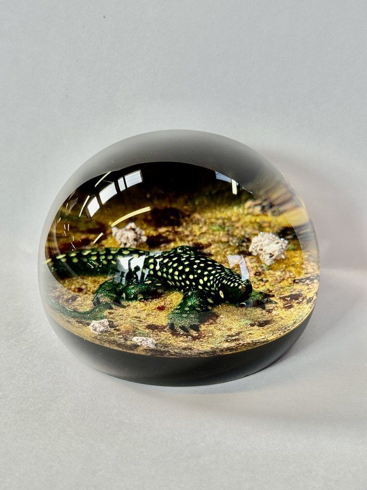 Art Glass Paperweight By William Manson, 1980s