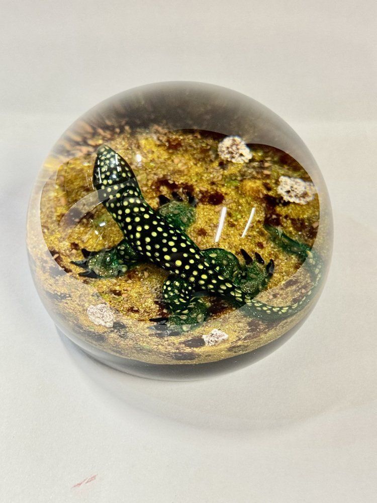 Art Glass Paperweight By William Manson, 1980s photo Home Decor