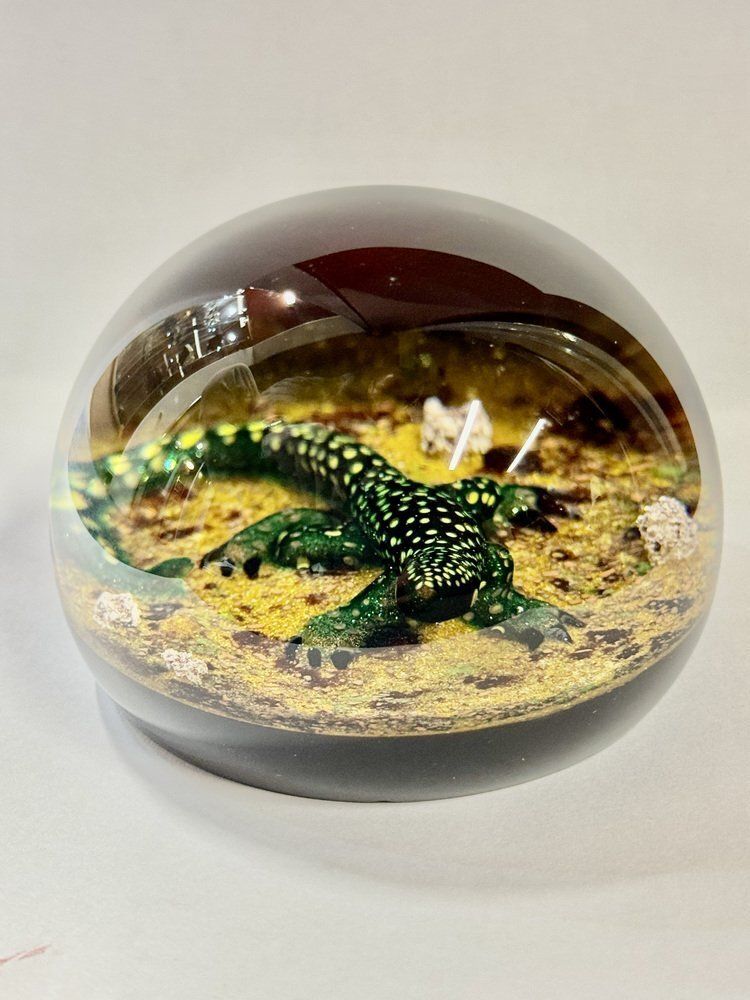 Art Glass Paperweight By William Manson, 1980s photo vinterior