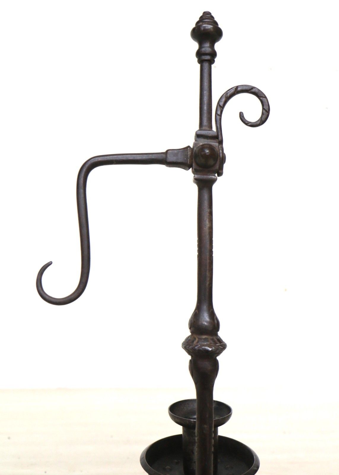 A 19th Century Wrought Iron Double Candle Holder Candlestick English Early 19th photo buy