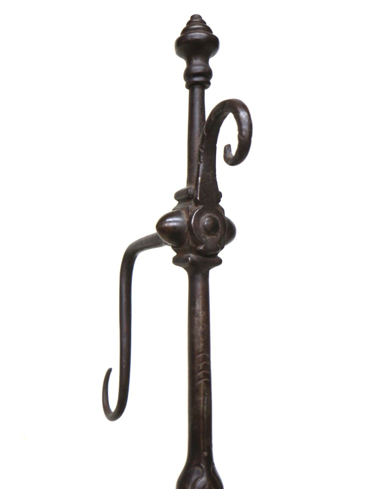 A 19th Century Wrought Iron Double Candle Holder Candlestick English Early 19th photo vintage