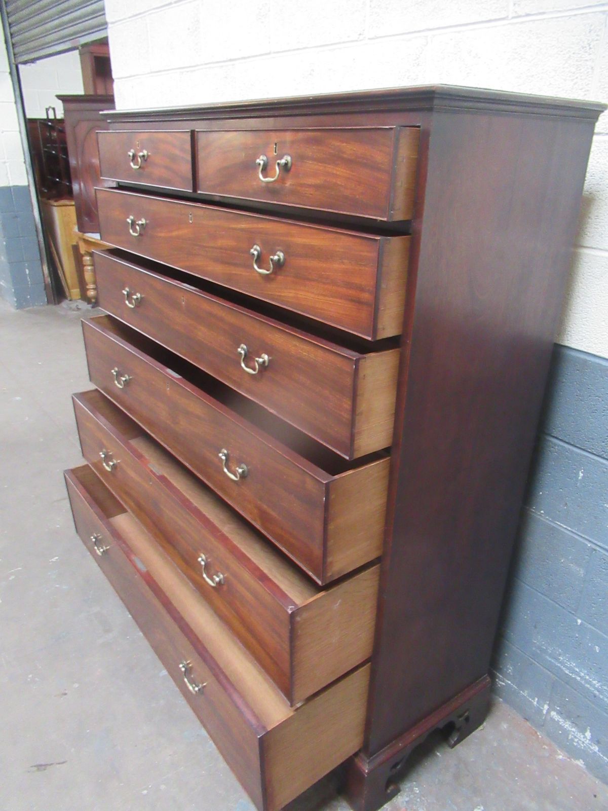 photo for sale Tall Late   Georgian Period     Slim Size Chest Of Drawers