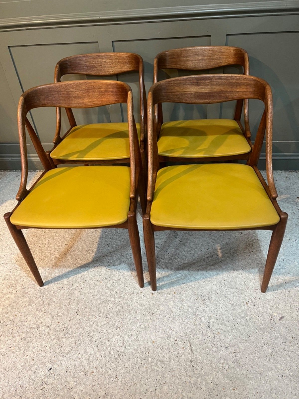 Danish Teak Chairs X 4 By Joannes Andersen Set Of Teak Dining Chairs photo vinterior
