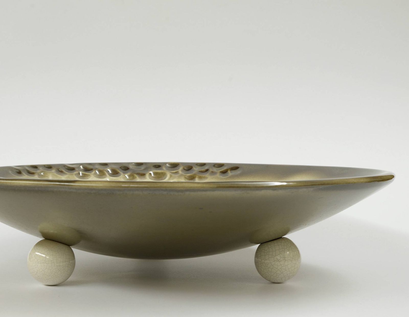 Handmade Unique Large Ceramic Fruit Bowl Rustic Table Decor Ab Design photo 155.0