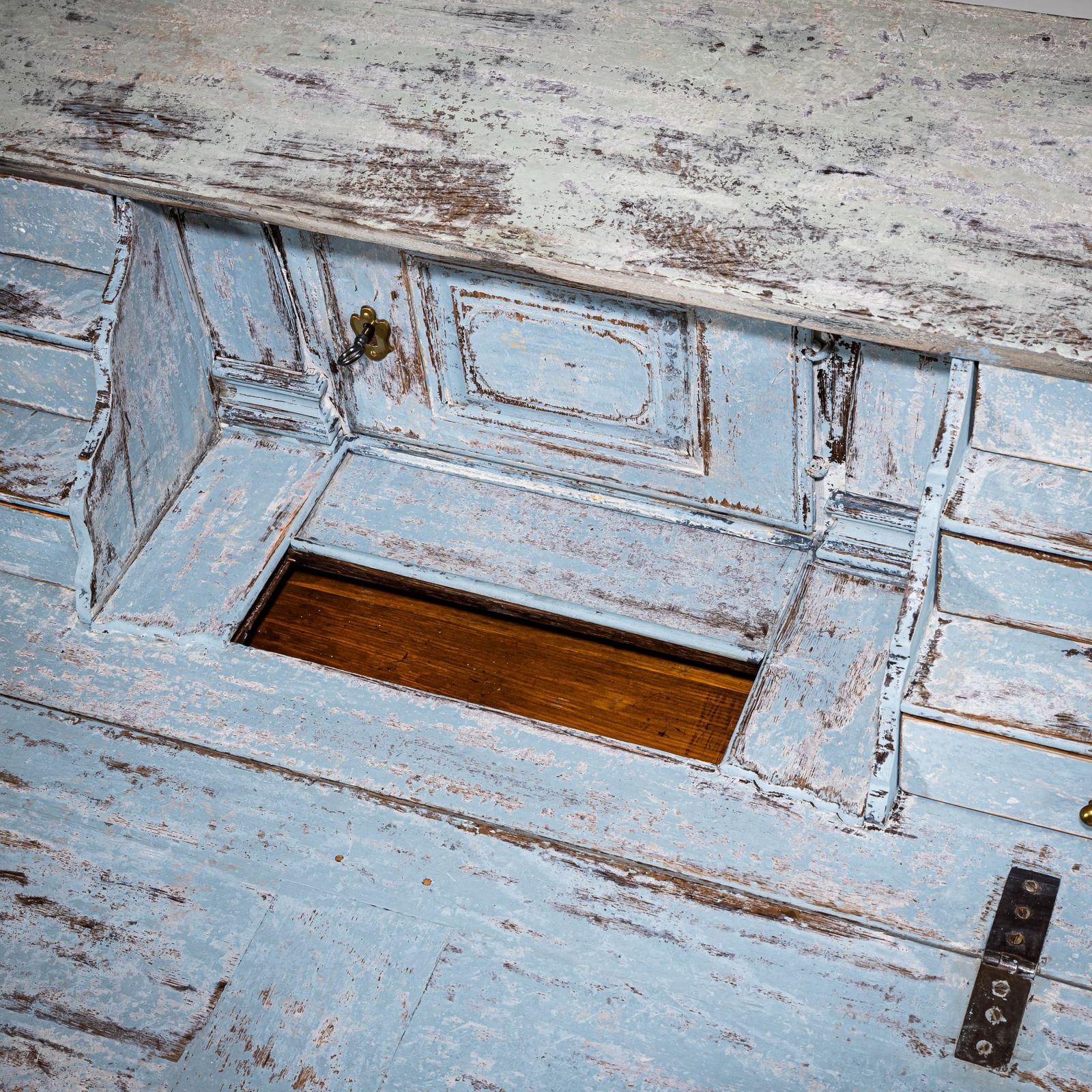 Hand Painted Baroque Secretary, 18th Century photo Furniture