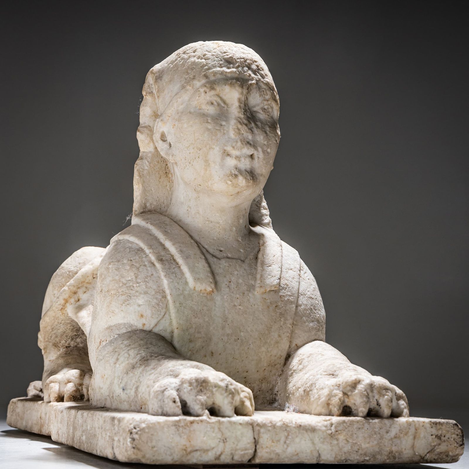 Pair Of Marble Sphinxes, Italy, 17th Century photo Art