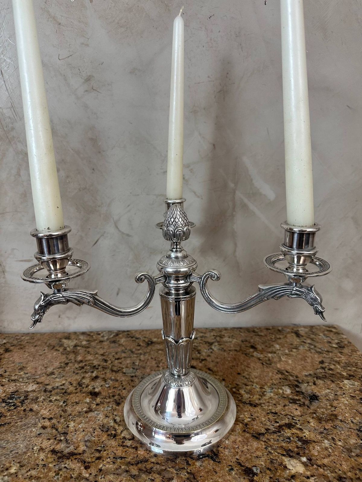 Pair Of Silver Plated Candlesticks photo vinterior