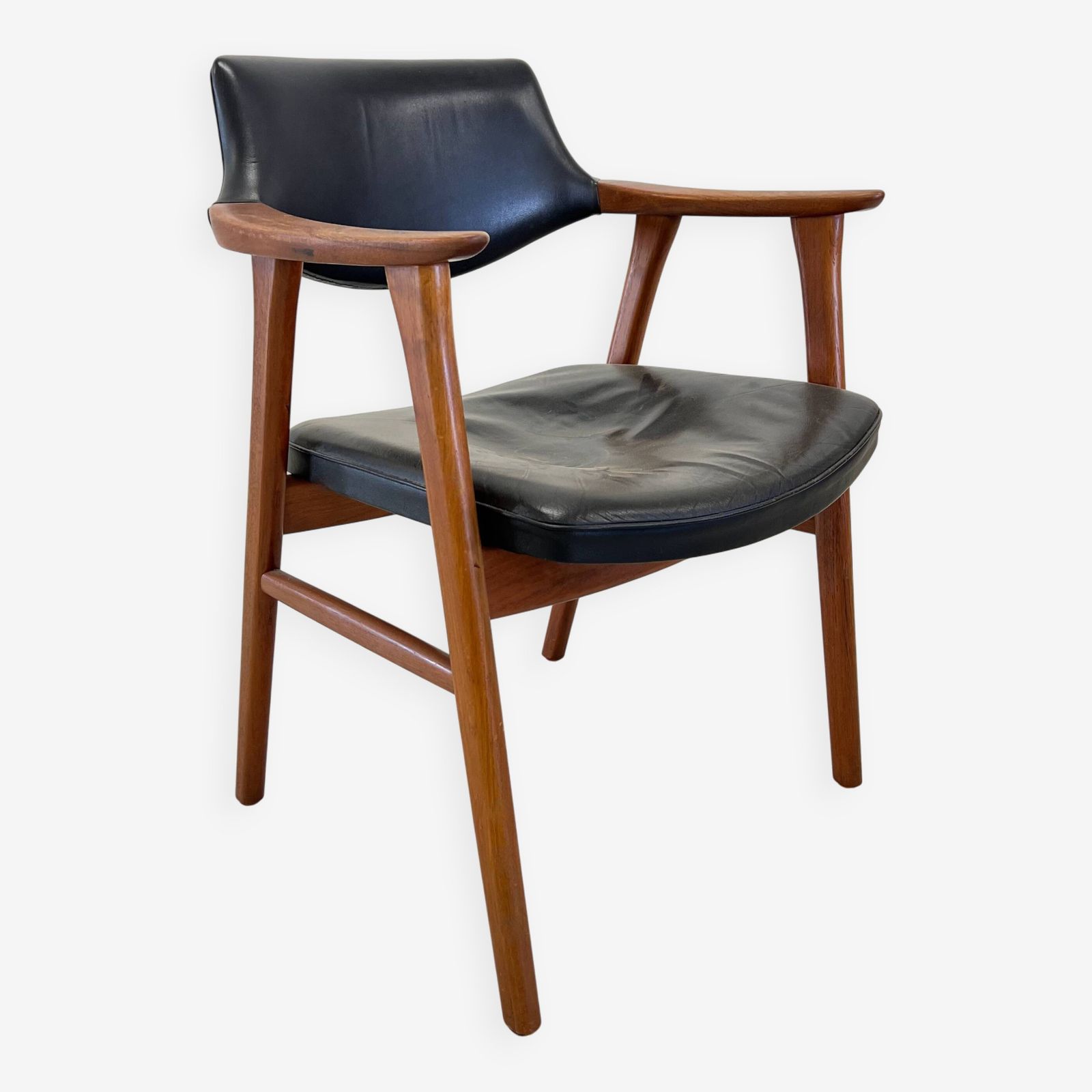 Erik Kierkegaard Teak & Leather Armchair By Hong Møbelfabrik, 1960s