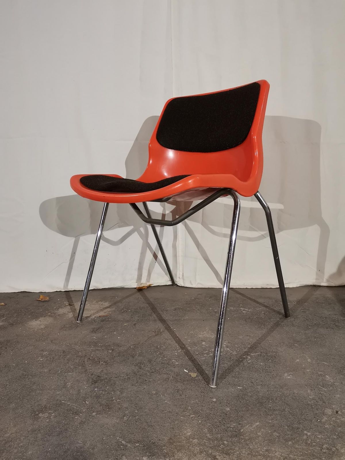 Stuckable Orange Vintage Chairs, Meblo, 1970s, Price For Piece photo furniture