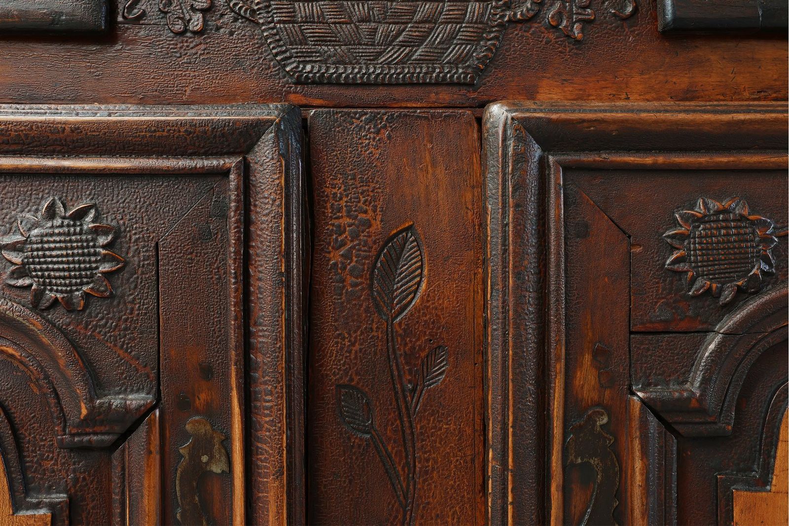 photo furniture French Provincial Carved Cabinet With Great Patina, 1841