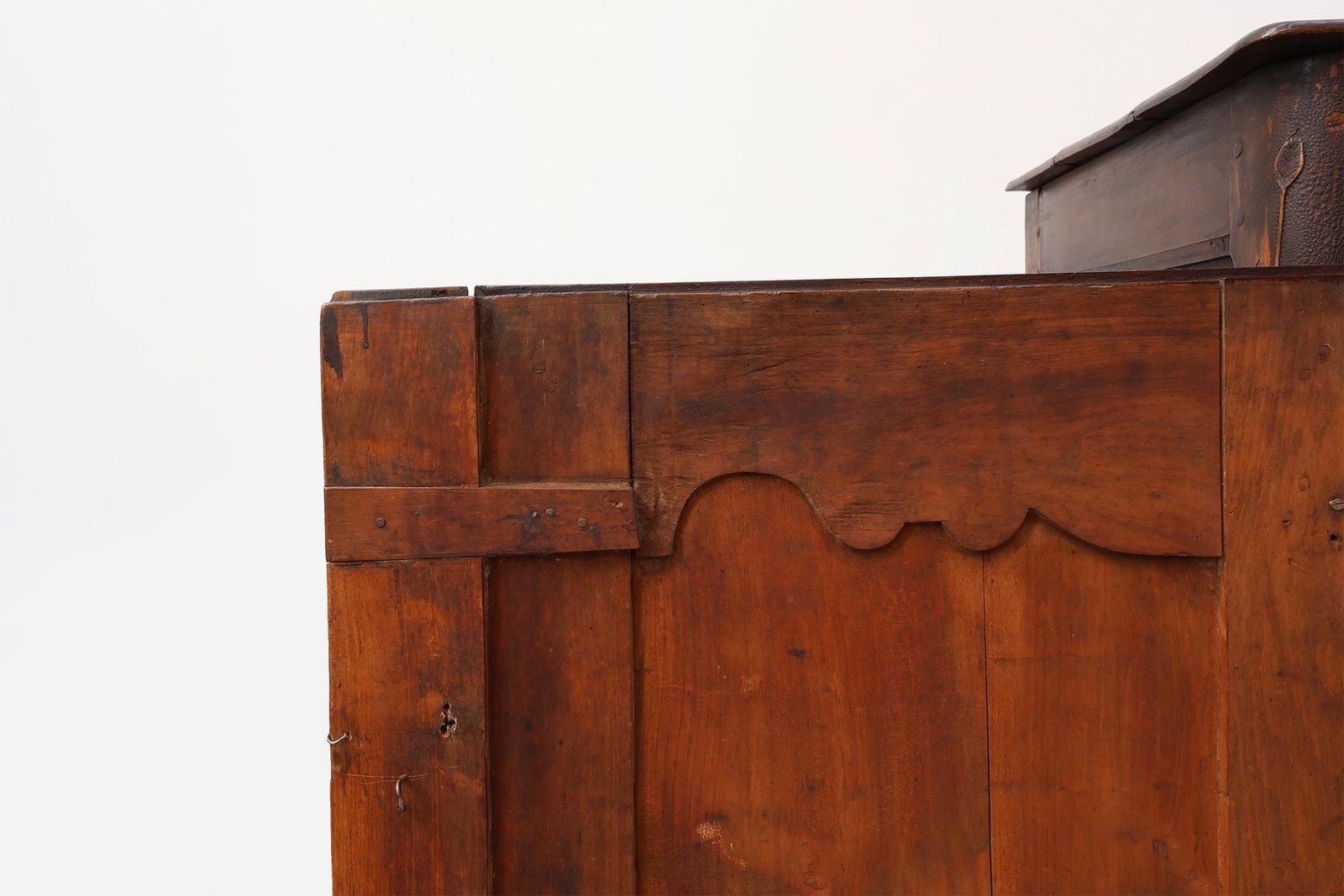 photo vintage French Provincial Carved Cabinet With Great Patina, 1841