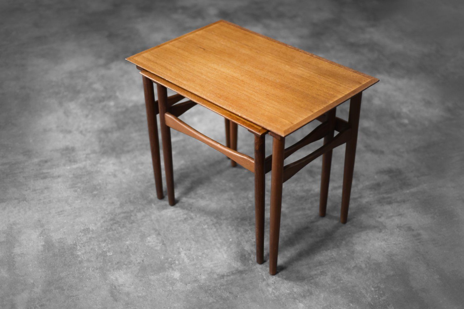 Mid Century Danish Modern Teak Nesting Tables, 1960s, Set Of 2 photo furniture