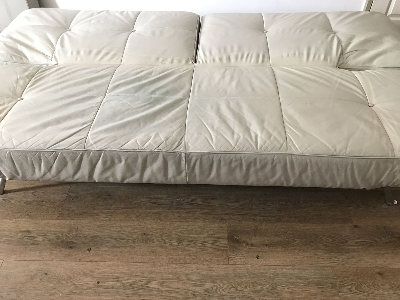 Ligne Roset Smala 3 Seater Sofa, Cream, Worn But In Good Working Order photo for sale