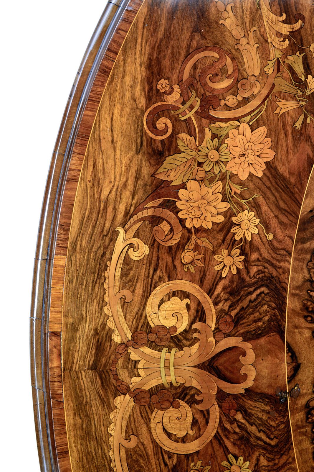 19th Century Walnut Victorian Marquetry Tilt Top Table photo buy