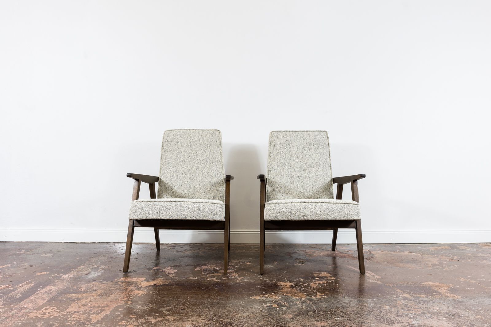 Furniture Minimalist Armchairs, Poland, 1960s, Set Of 2 photo