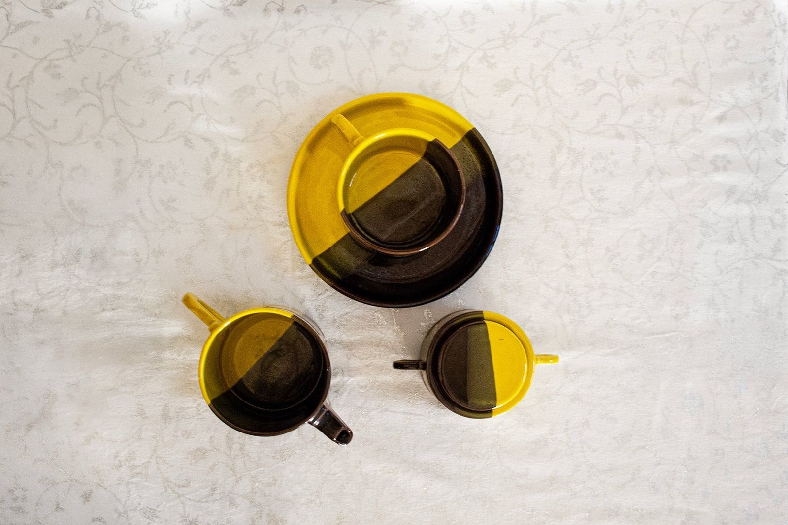 Keramisch Koffieservies Van Sic Ceramiche Artistiche, Jaren 1970, Set Van 4 photo furniture