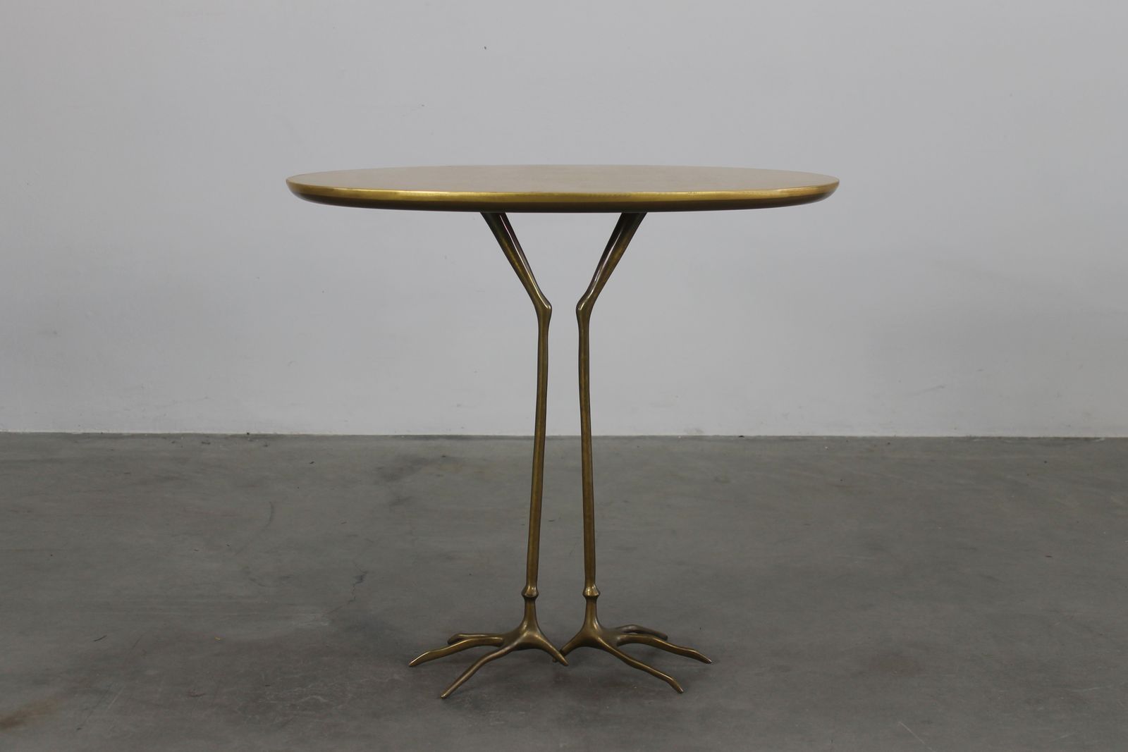 Meret Oppenheim Traccia Side Table In Wood Gold Leaf And Bronze By Gavina 1980s photo buy