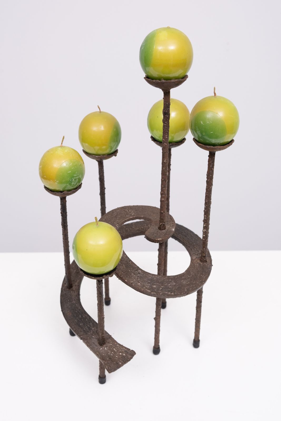 Vintage Spiral Wrought Iron Candle Holder 1970s Austria photo buy