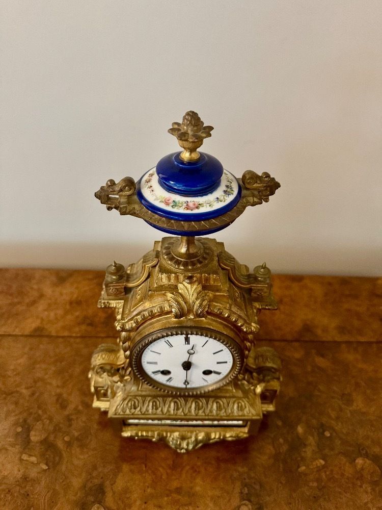 Attractive Quality Antique 19th Century French Ormolu Mantle Clock photo Home Decor