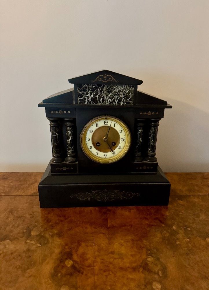 Quality Antique Eight Day Marble Mantle Clock photo buy