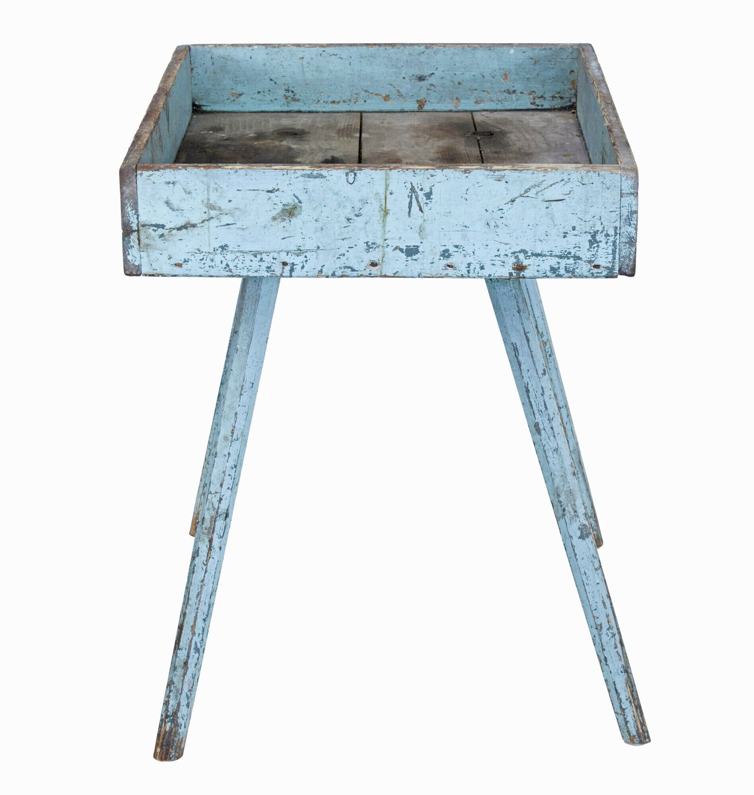 19th Century Swedish Painted Pine Garden Room Tray Table photo vinterior