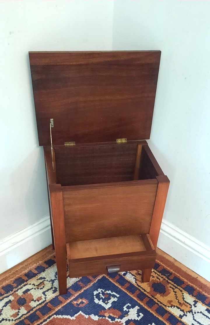 Vintage Solid Mahogany Sewing Box With Drawer Lamp Table Side Table Bedside photo 130.0