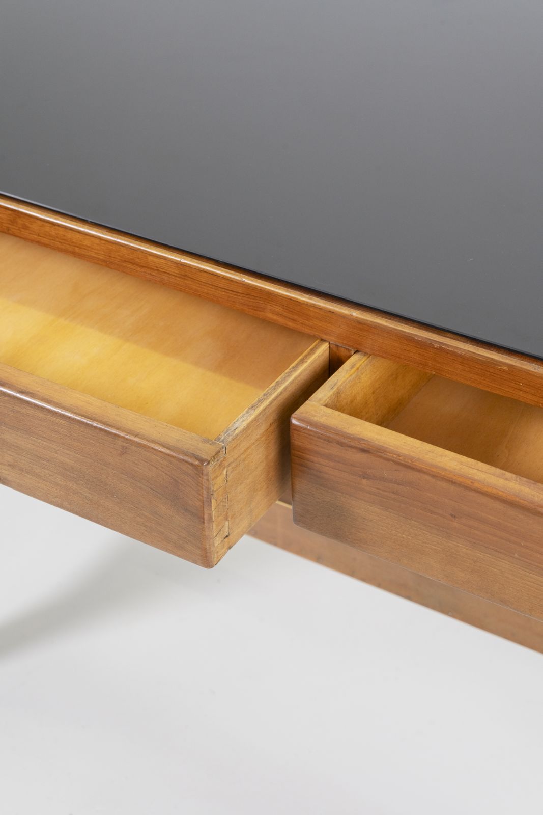 Gio Ponti Office Desk In Wood And Glass For Banca Nazionale Del Lavoro, 1950s photo Furniture