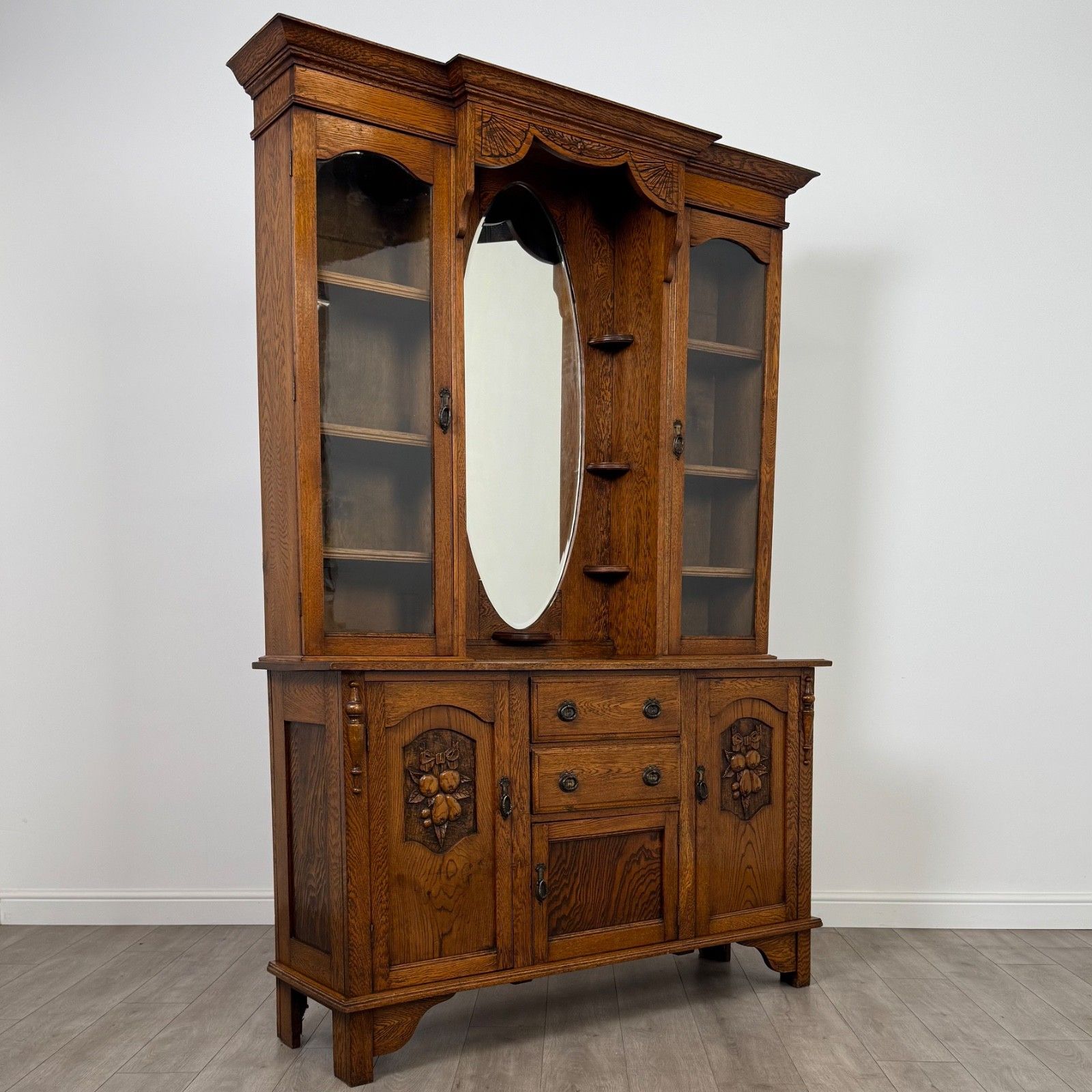 photo for sale Antique 20th Century Fine Quality Art Nouveau Dresser In Oak