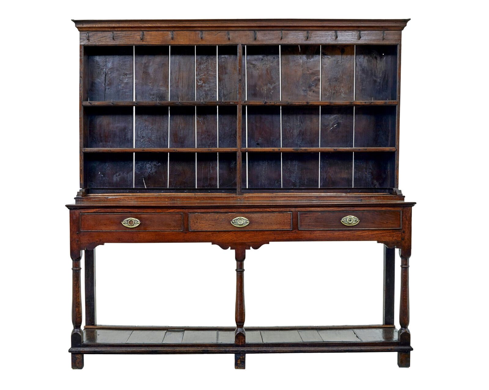 Early 19th Century Welsh Oak Dresser And Rack