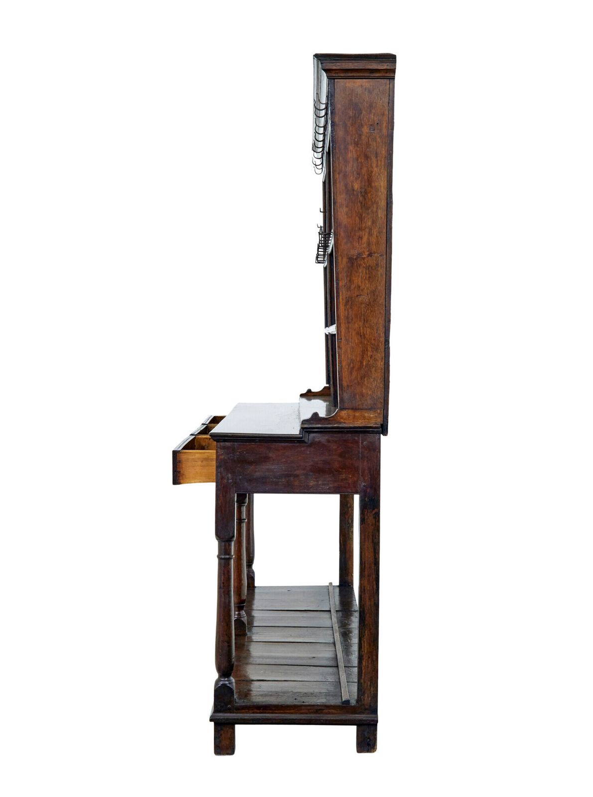 Furniture Early 19th Century Welsh Oak Dresser And Rack photo