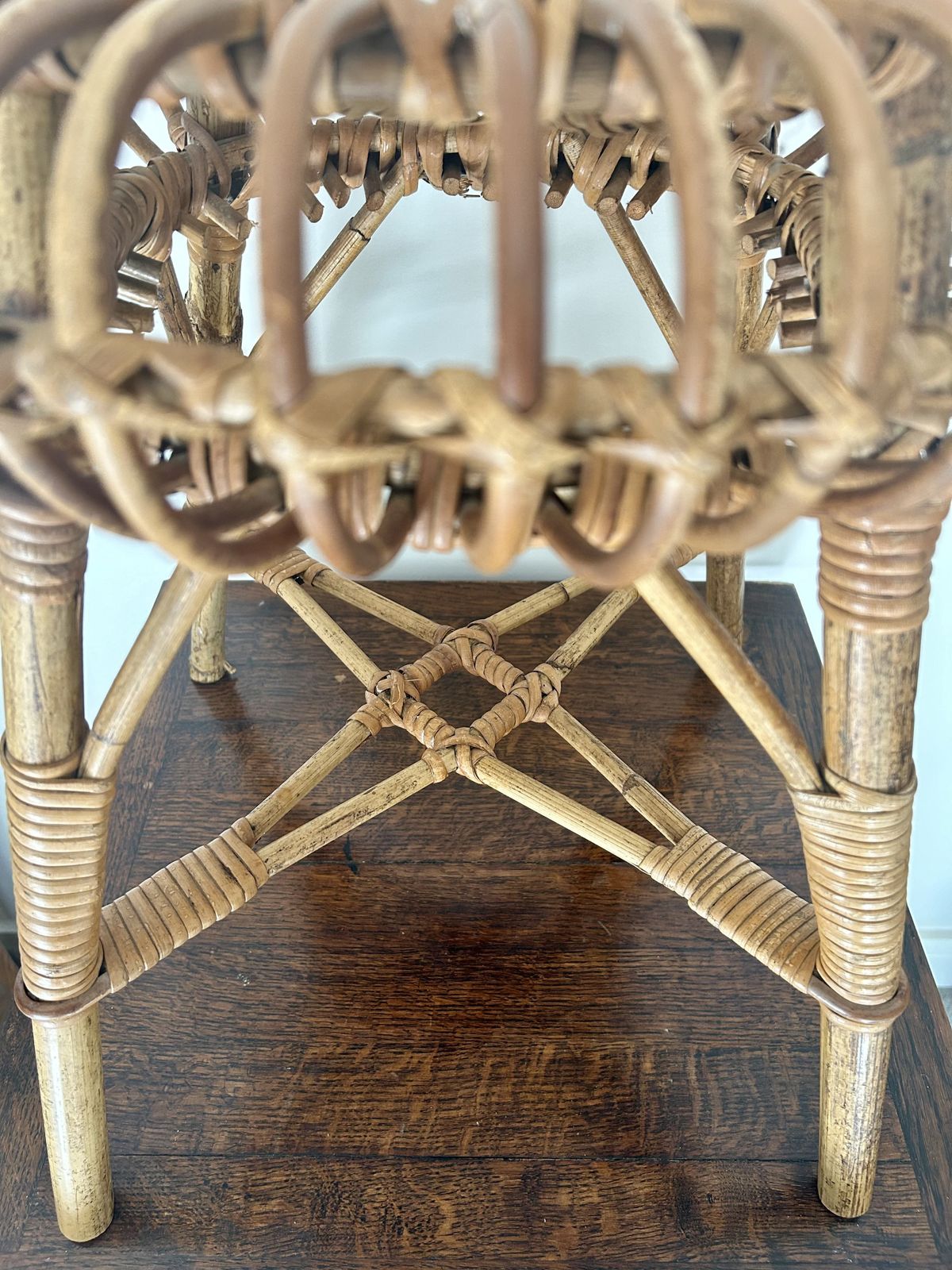 Vintage 1960's Franco Albini Cane Stool photo 210.0