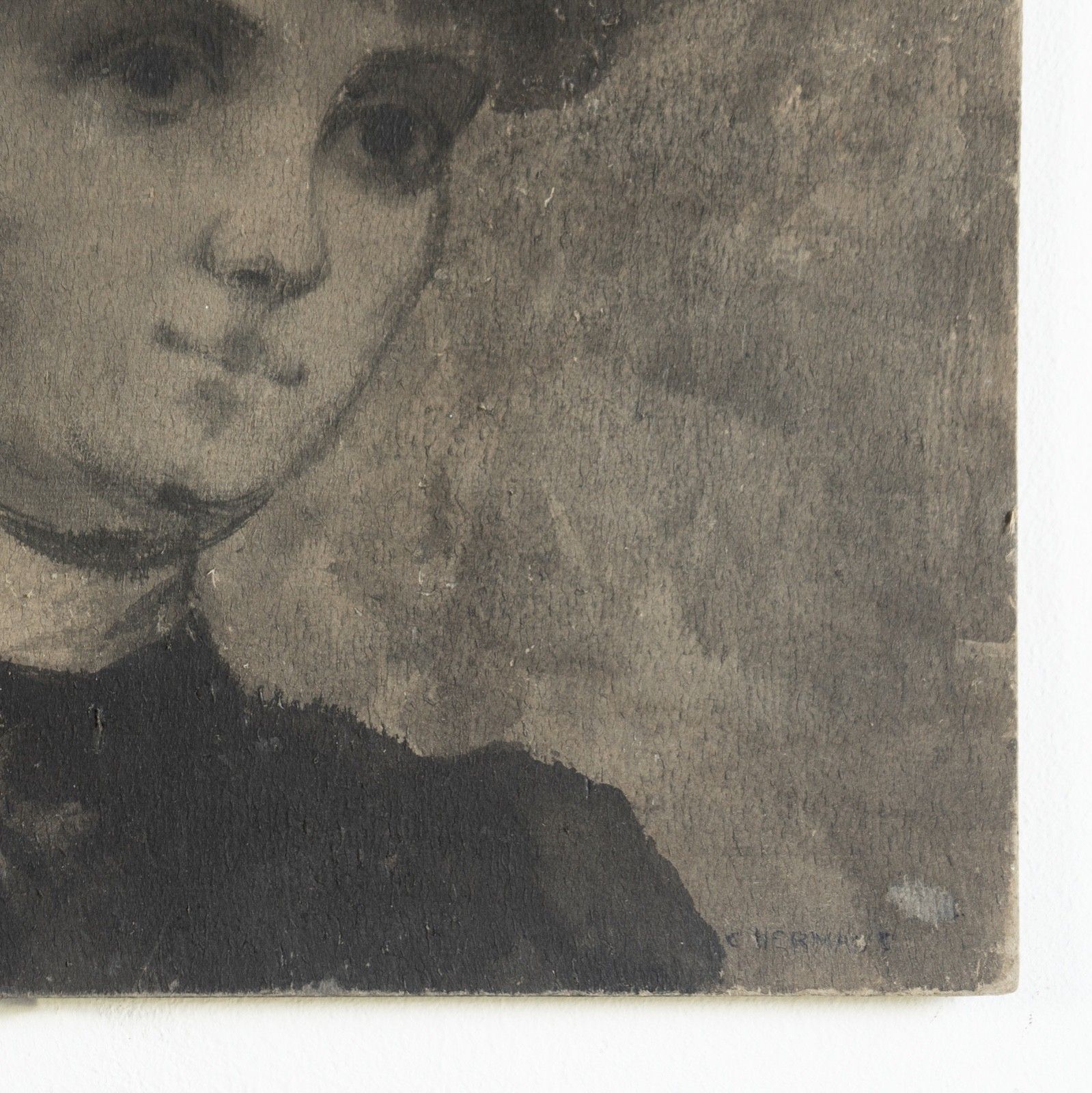 Antique Belle Epoque Portrait Painting Attributed To Charles Hermans, Belgian photo Art