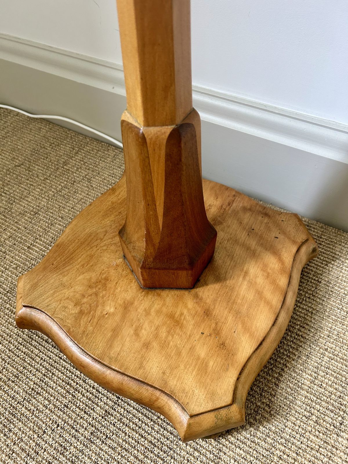 Art Deco Wood Marquetry Style Floor Lamp In Style Of  Heals photo vinterior