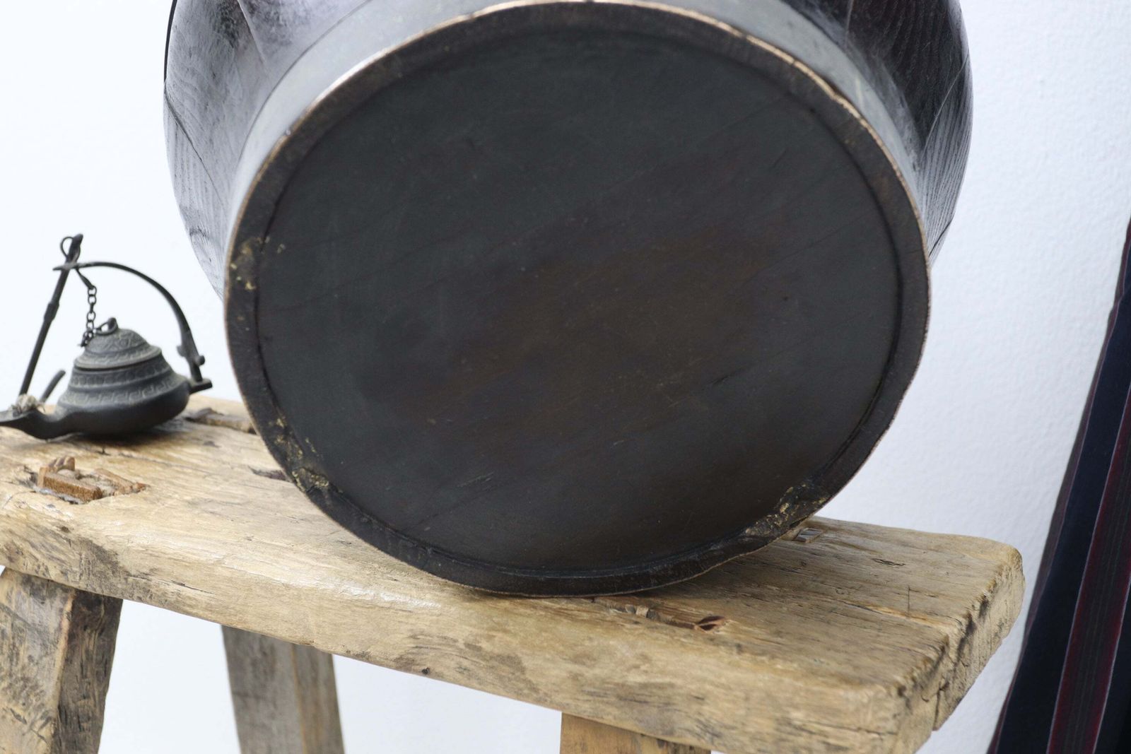 Late 19th Century Chinese Stained Elm General Purpose Barrel photo Home Decor